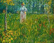 Vincent Van Gogh Femme dans un jardin painting